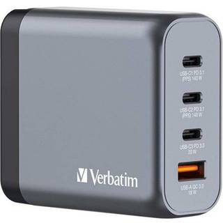 Verbatim power adapter - GaN - 3 x USB-C USB - 140 Watt