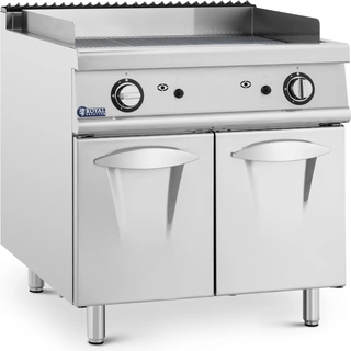 Stegeplade gas - 12 kW - rillet - 50 til 300 °C