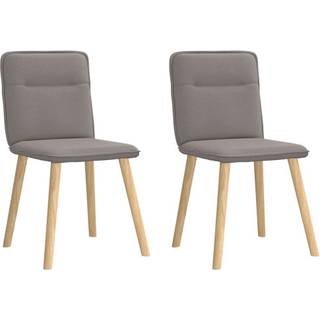 spisebordsstole 2 stk. stof gråbrun
