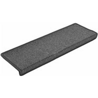 trappemåtter 30 stk. 65x21x4 cm mørkegrå rektangulær kant