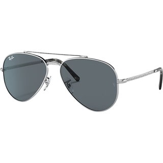 Ray - Ban Unisex RB3625 NEW AVIATOR 003/R5 Solbriller Metal Sølv Blå Pilot Normal