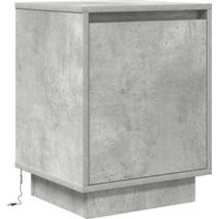 Sengeskabe Med Led-Lys 38X34X50 Cm - 1 / Betongrå