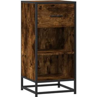 Skuffeskab 35,5X35X76 Cm Konstrueret Træ Og Metal - Røget eg