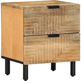 sengebord 40x33x46 cm massivt mangotræ brun