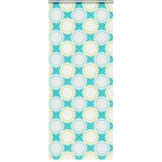 Bruserullegardin Stofbredde 76 Cm Ornament - med kassette / 100 x 240 cm