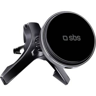 SBS Snap Charge Mobilholder til Bilens Ventilation m. Trådløs Opladning 15W - MagSafe Kompatibel - Sort