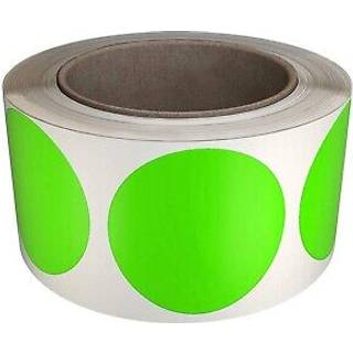 Royal Green Colored Dot Stickers 2 tommer rulle fluorescerende etiketter i Neon Green 5 cm (50 mm) - 600 pakke