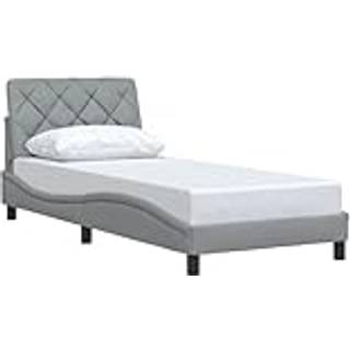 Sengeramme Uden Madras Stof - Lysegrå / 90 x 200 cm