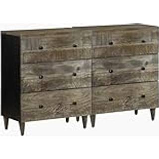 Skænke 2 Stk. 60X33,5X75 Cm Massivt Mangotræ Lysegrå