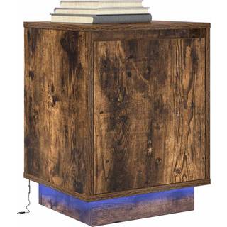 Sengeskabe Med Led-Lys 38X34X50 Cm - 1 / Røget eg