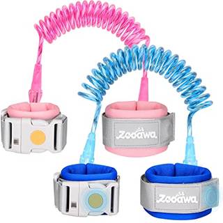 Zooawa Toddler Leash 2Pack Toddler Kids Harness Anti Lost Wrist Link med magnetisk l?s reflekterende sikkerhed Walking sele armb?ndsb?nd i 2 3 4