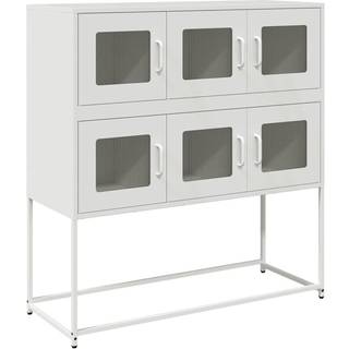 skænk 100,5x39x107 cm koldvalset stål hvid