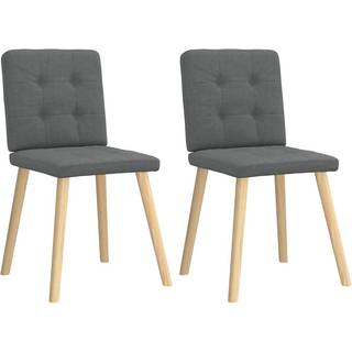 Spisebordsstole Stof - 2 / Mørkegrå