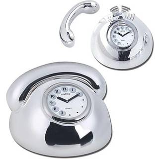 Natico Telefon Ringing Clock Silver (10-1160)