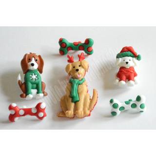 Klæd det op Feliz Navidog -knapper Variety 3