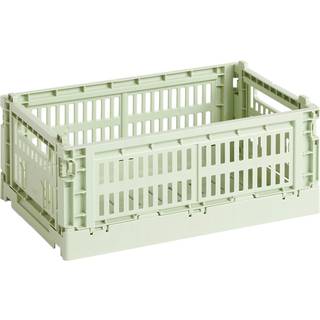 Hay Colour Crate Opbevaringskasse S 17x26,5 Cm grøn - Skrin og æsker Genanvendt Plastik Mint - AB634-A601-AB97