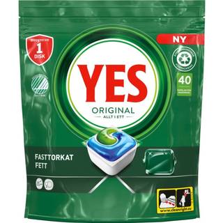 YES Original All In One Dishwasher Tablets Regular 40 stk