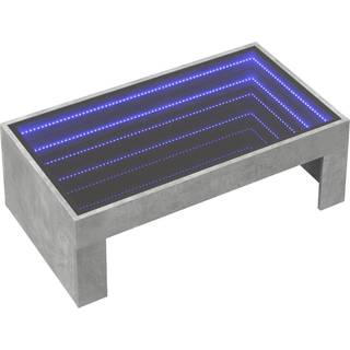 Sofabord Med Infinity Led-Lys 70X50X30 Cm Betongrå - 50 cm / 90 cm