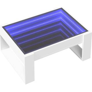 Sofabord Med Infinity Led-Lys 50X53X30 Cm Etræsfarve - Hvid / 70 cm