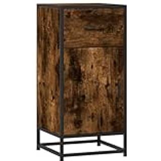 Skab 35,5X35X76 Cm Konstrueret Træ Og Metal Etræsfarve - Røget eg