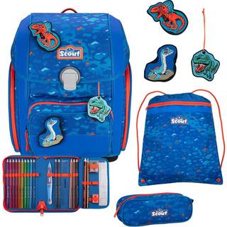 Scout Genius Blue Dino Schulranzensetset