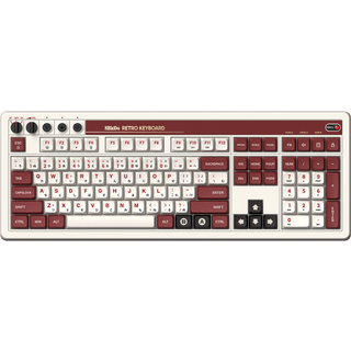 8BitDo Retro 108 Mechanical Keyboard Fami Edition - Amerikansk engelsk
