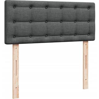 Kontinentalseng Med Madras Stof Mørkegrå - knapper / 120 x 190 cm