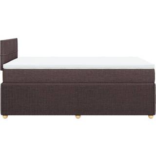 Kontinentalseng Med Madras Stof Mørkebrun - Blok med firkanter / 120 x 190 cm