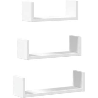 Væghylder Konstrueret Træ Hvid - 40 x 10 x 10.5 cm