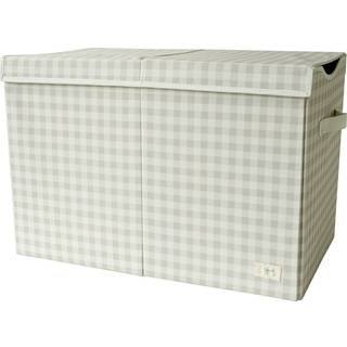 3 Sprouts Genanvendt sammenklappelig legetøjskiste - Gingham Beige