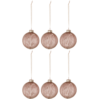 Scandi Living Holiday juletræskugler 6-pak Rose gold
