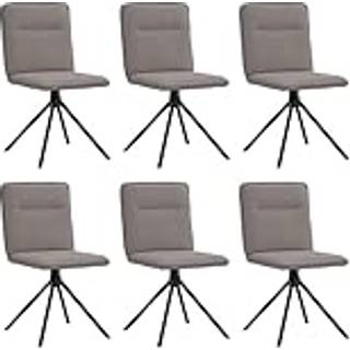 Spisebordsstole Stof - 6 / Gråbrun