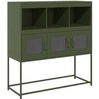 skab 100,5x39x107 cm koldvalset stål olivengrøn
