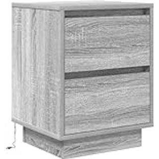 Sengeskab Med Led-Lys 38X34X - 1 / Grå sonoma-eg / 50 cm