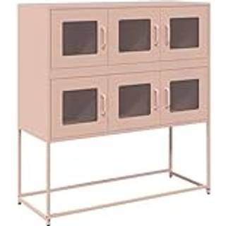 Skænk 100,5X39X107 Cm Koldvalset Stål - Lyserød