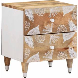 Sengeborde 40X33,5X46 Cm Massivt Mangotræ - 1