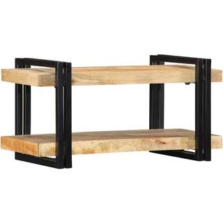 væghylde 70x33x35 cm massivt ru mangotræ