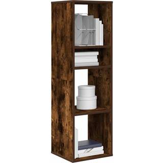 bogreol 34x31x112 cm konstrueret træ røget egetræ