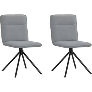 spisebordsstole 2 stk. stof lysegrå