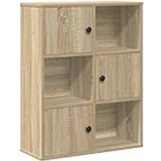 Bogreol 60X24X101,5 Cm Konstrueret Træ Sonoma-Eg - 60 cm / 76.5 cm