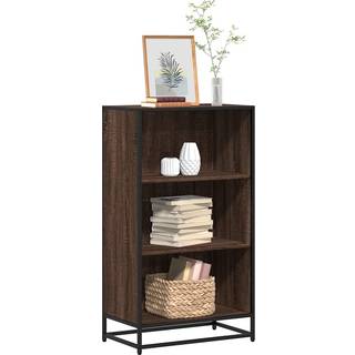 bogskab 60x35x107,5 cm konstrueret træ brun egetræ