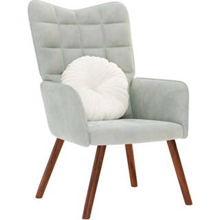 lænestol fløjl lysegrå