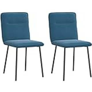 spisebordsstole 2 stk. fløjl blå