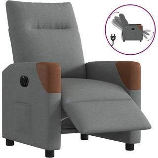 eldrevet lænestol stof mørkegrå