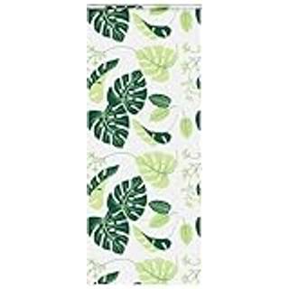 Bruserullegardin Stofbredde 66 Cm Grønne Blade - med kassette / 90 x 240 cm