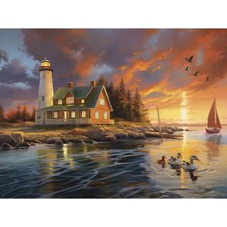 CEACO - Chris Bigelow - Harmony - Lighthouse Inlet - 500 Piece Jigsaw Puzzle