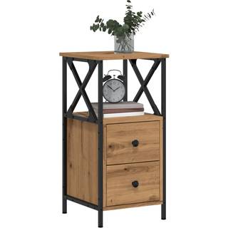 sengebord 34x35,5x70 cm konstrueret træ kunsteg