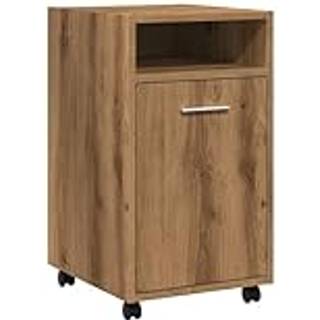 Sideskab Med Hjul 33X38X60 Cm Konstrueret Træ - artisan eg