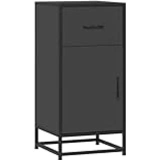 Skab 35,5X35X76 Cm Konstrueret Træ Og Metal Etræsfarve - Sort
