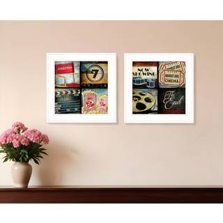 S?t med to i filmene 1 White Framed Print Wall Art